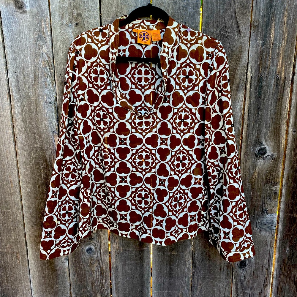 Tory Burch long sleeve cotton blouse
